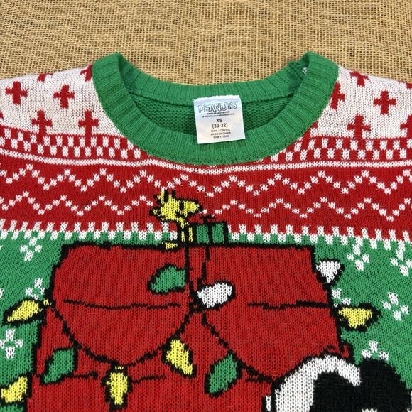 Peanuts 'Joe Cool' Snoopy Ugly Christmas Sweater Size XS - Picture 4 of 6